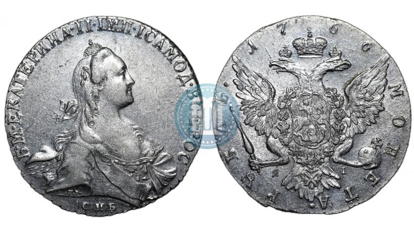 Picture 1 rouble 1766 year СПБ-ЯI 
