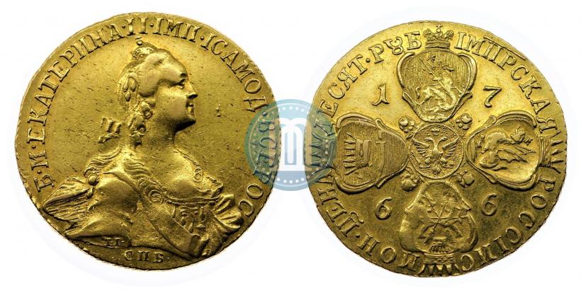 Picture 10 roubles 1766 year СПБ 