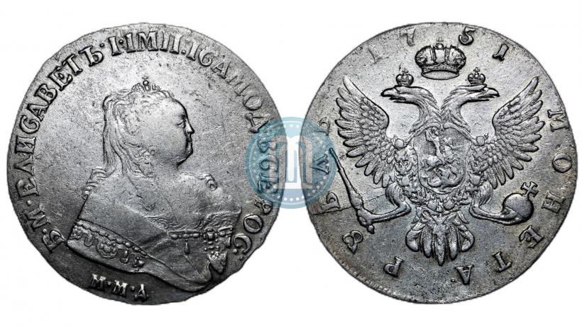 Picture 1 rouble 1751 year ММД 
