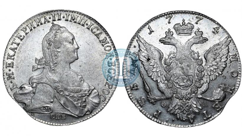 Picture 1 rouble 1774 year СПБ-ФЛ 