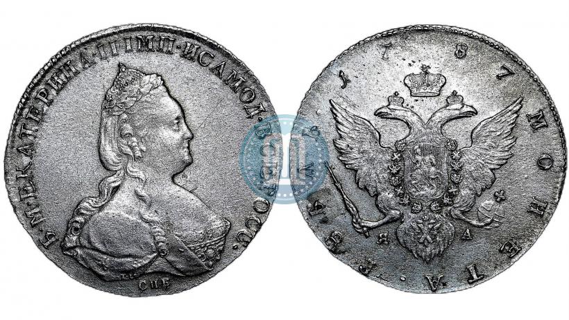 Фото 1 рубль 1787 года СПБ-ЯА 