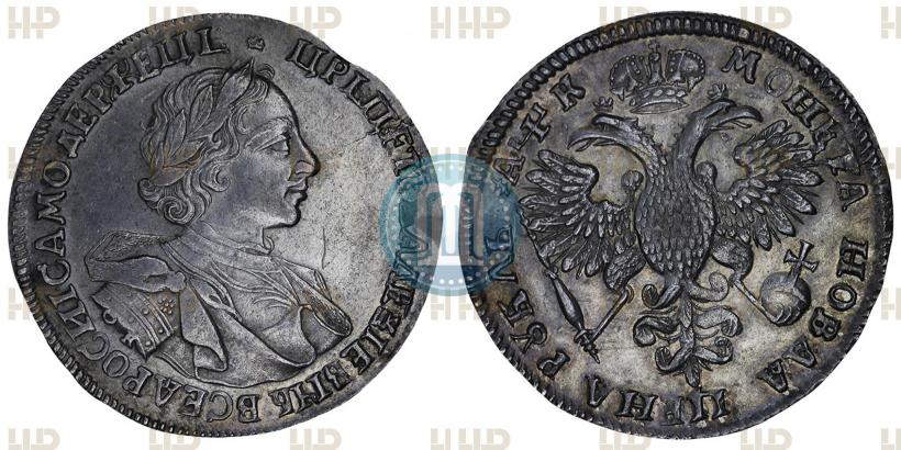 Picture 1 rouble 1720 year OK "Portrait in armour"