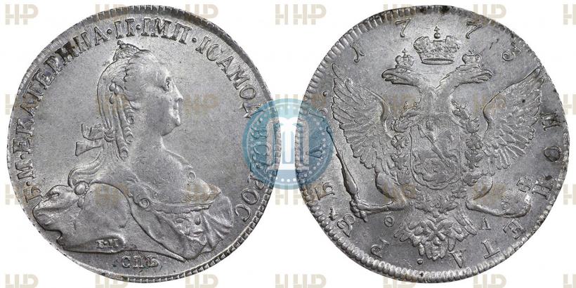 Picture 1 rouble 1773 year СПБ-ФЛ 