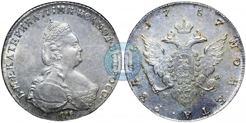 Фото 1 рубль 1787 года СПБ-ЯА 