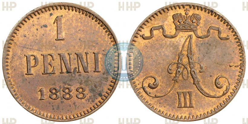 Picture 1 penni 1888 year  