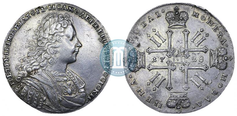 Фото 1 рубль 1728 года  "Тип 1728"
