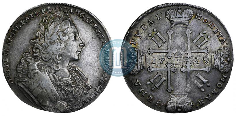 Фото 1 рубль 1729 года  "Тип 1729"