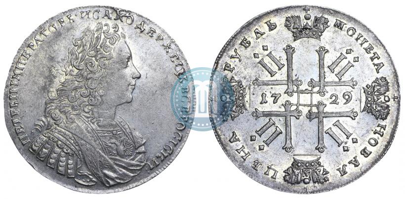 Фото 1 рубль 1729 года  "Тип 1728"