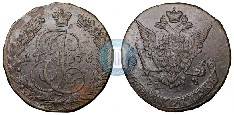 Picture 5 kopecks 1776 year ЕМ 