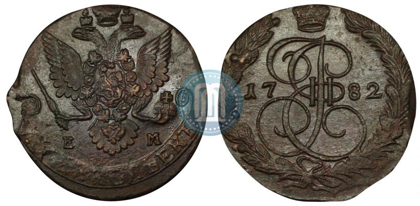 Фото 5 копеек 1782 года ЕМ 
