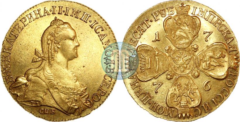 Picture 10 roubles 1776 year СПБ 