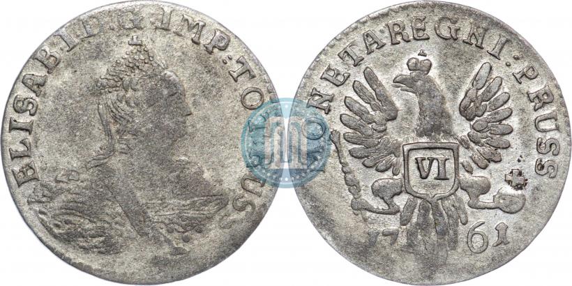 Picture 6 groszy 1761 year  