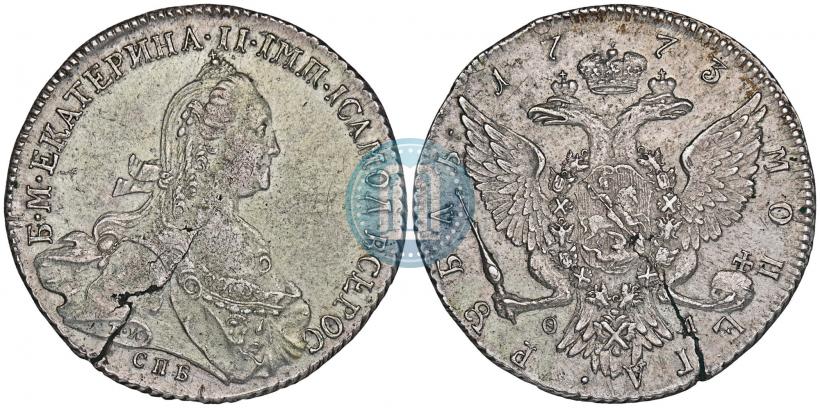 Фото 1 рубль 1773 года СПБ-ФЛ 