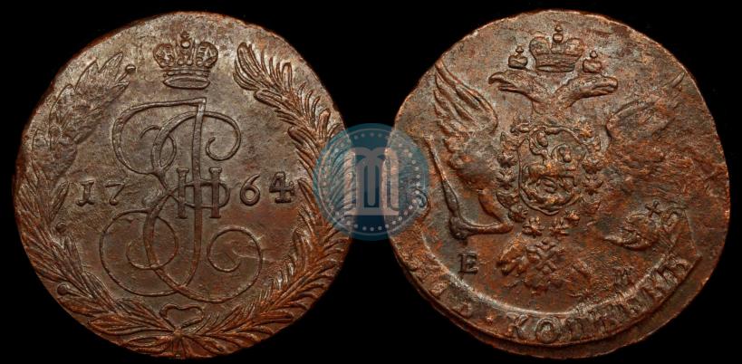 Фото 5 копеек 1764 года ЕМ 