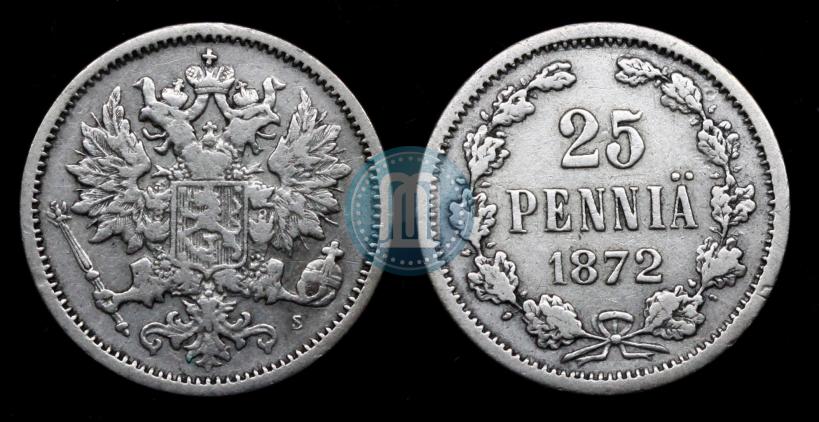 Фото 25 пенни 1872 года S 