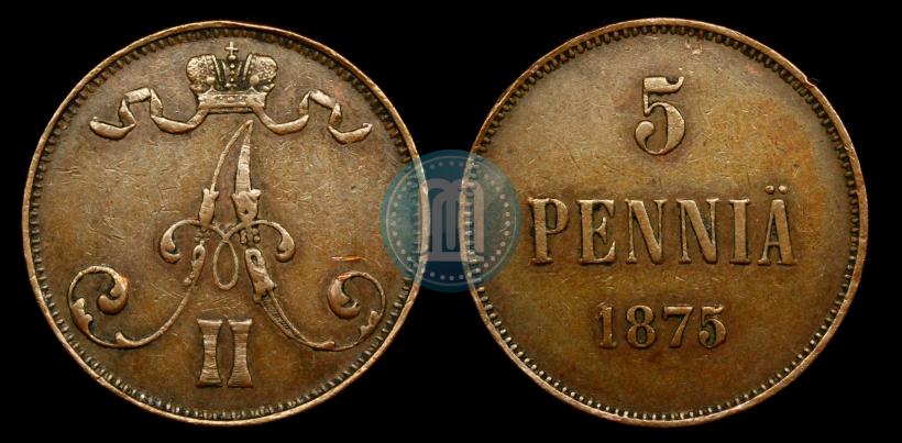 Фото 5 пенни 1875 года  