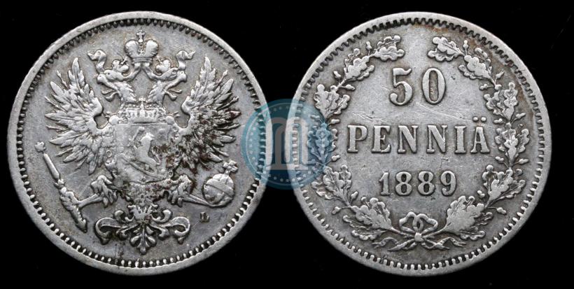Фото 50 пенни 1889 года L 