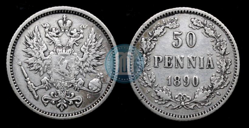 Picture 50 pennia 1890 year L 