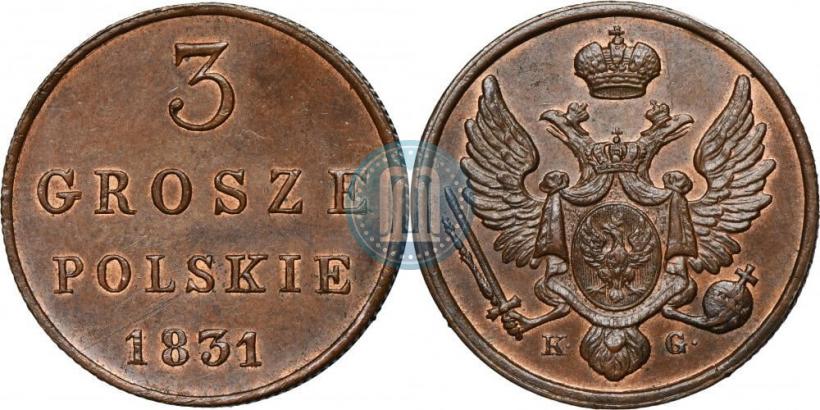 Picture 3 grosze 1831 year KG 