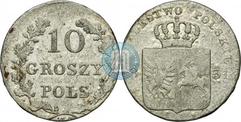 Picture 10 groszy 1831 year KG "Polish uprising"