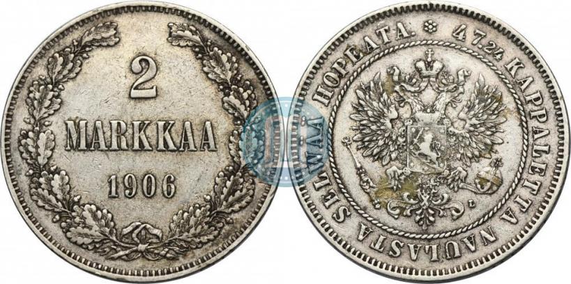 Picture 2 markkaa 1906 year L 