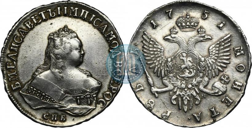 Picture 1 rouble 1751 year СПБ-IМ 