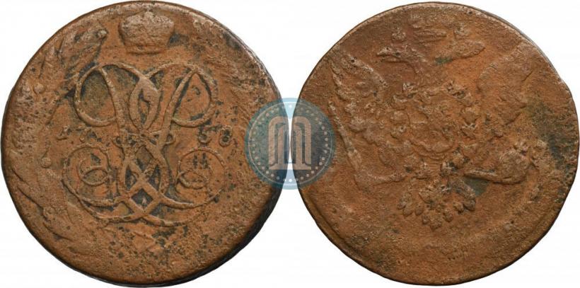 Picture 5 kopecks 1758 year  