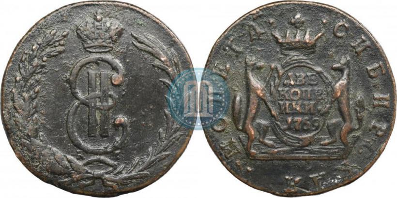 Picture 2 kopecks 1769 year КМ 