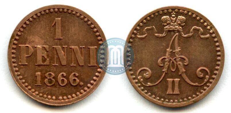 Picture 1 penni 1866 year  