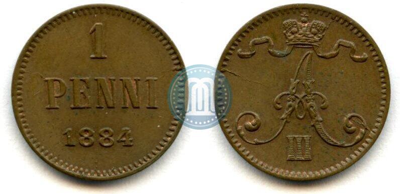 Фото 1 пенни 1884 года  