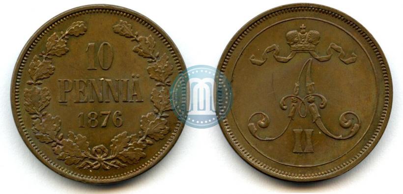 Picture 10 pennia 1876 year  