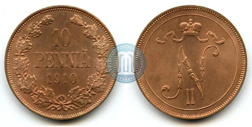 Фото 10 пенни 1910 года  