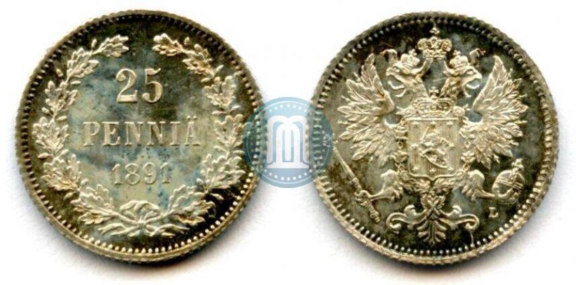 Picture 25 pennia 1891 year L 