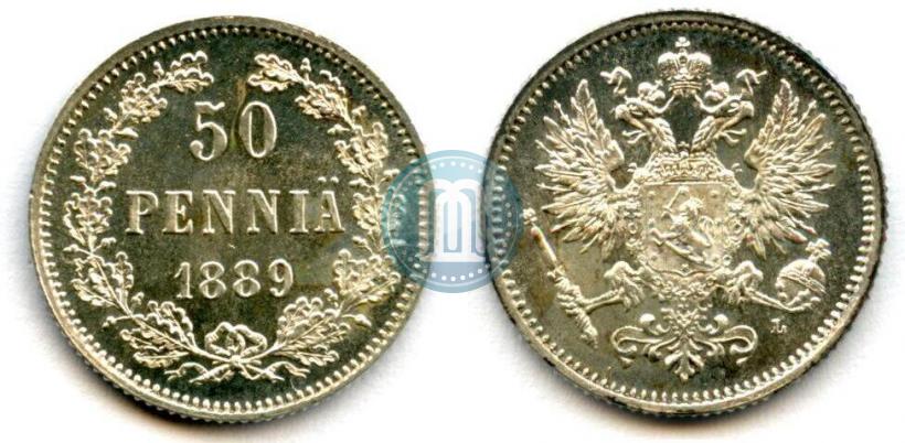 Picture 50 pennia 1889 year L 