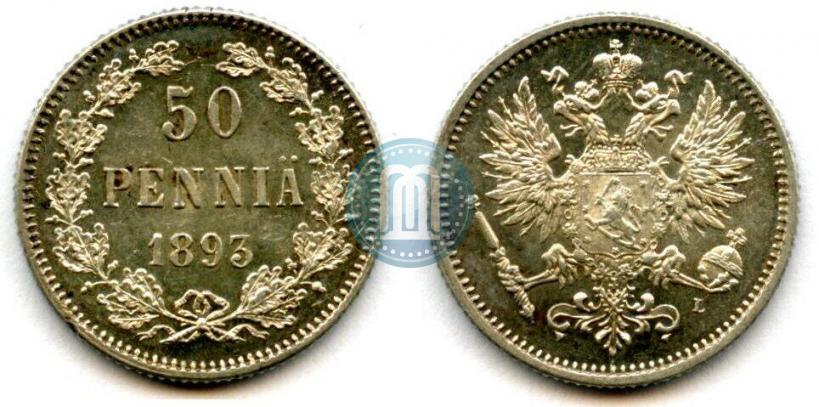Фото 50 пенни 1893 года L 