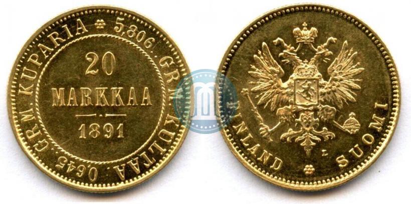 Picture 20 markkaa 1891 year L 