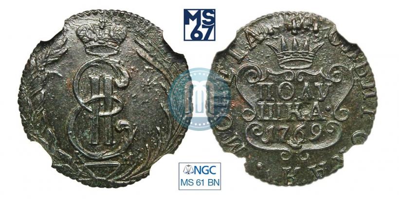 Фото Полушка 1769 года КМ 