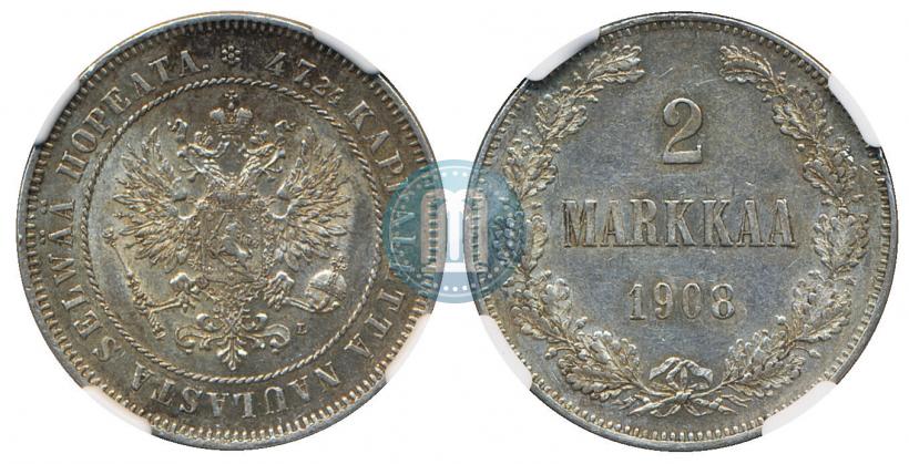 Picture 2 markkaa 1908 year L 