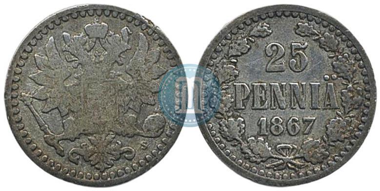 Picture 25 pennia 1867 year S 