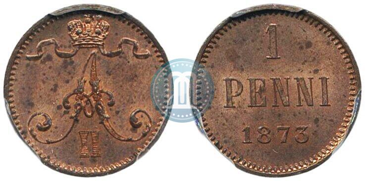 Picture 1 penni 1873 year  