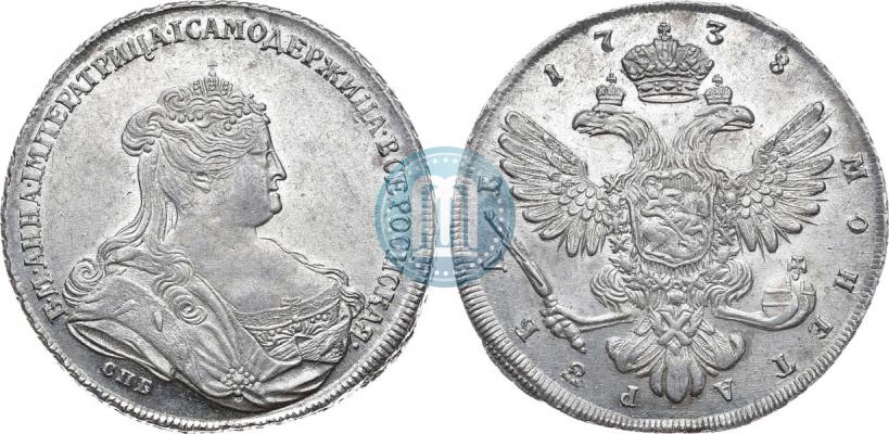 Picture 1 rouble 1738 year СПБ "Petersburg type"
