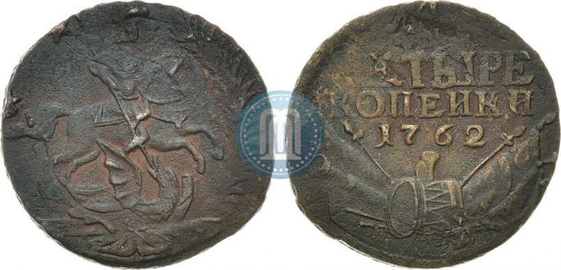 Picture 4 kopecks 1762 year  