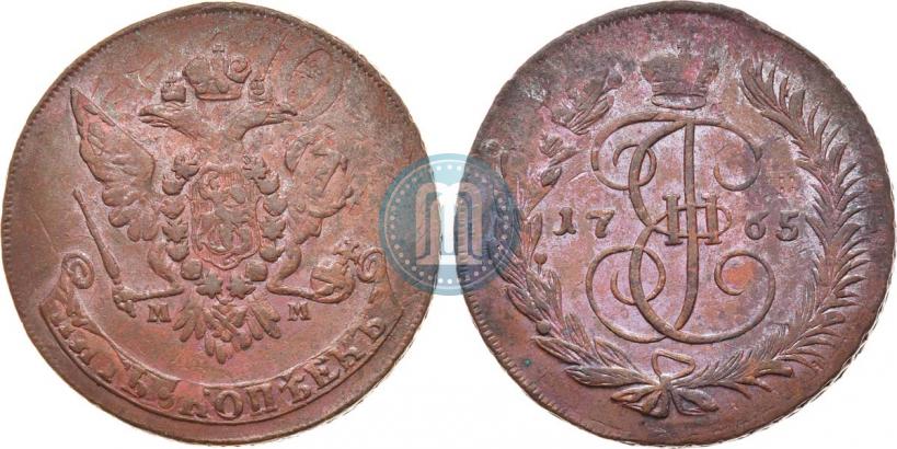 Picture 5 kopecks 1765 year ММ 