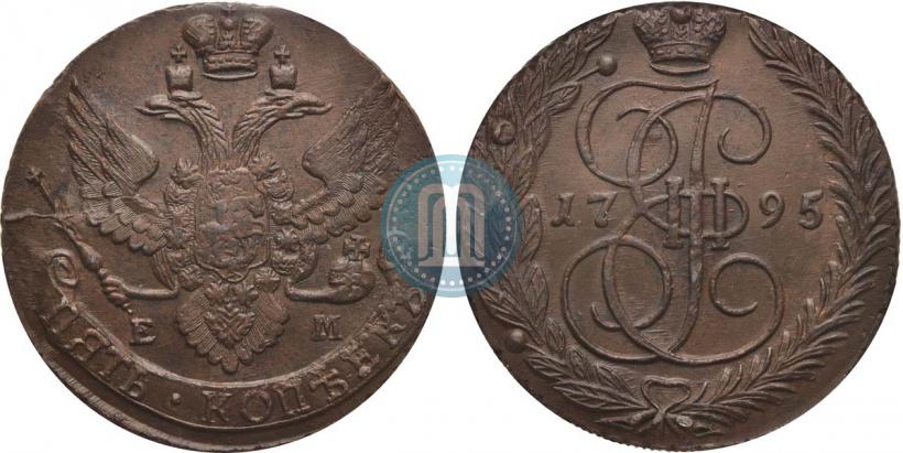 Picture 5 kopecks 1795 year ЕМ 