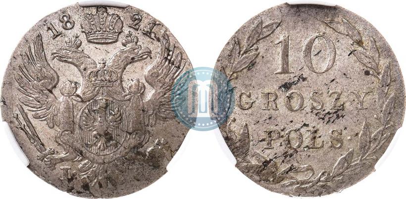 Picture 10 groszy 1821 year IB 