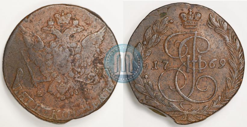 Фото 5 копеек 1769 года ЕМ 