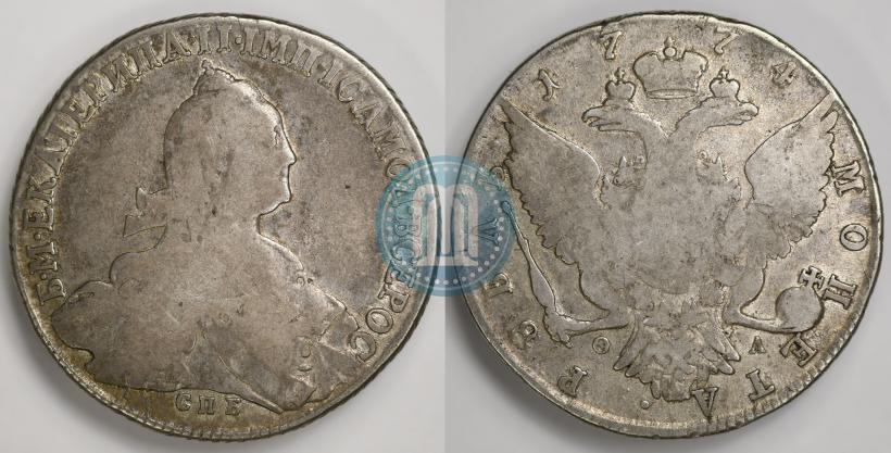 Picture 1 rouble 1774 year СПБ-ФЛ 