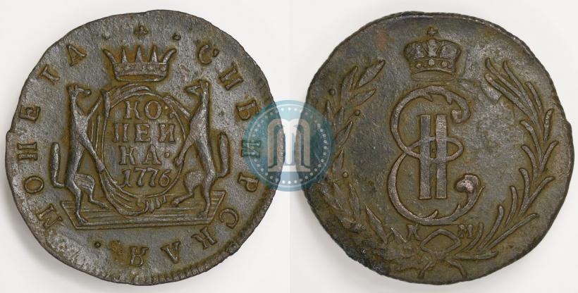 Фото 1 копейка 1776 года КМ 