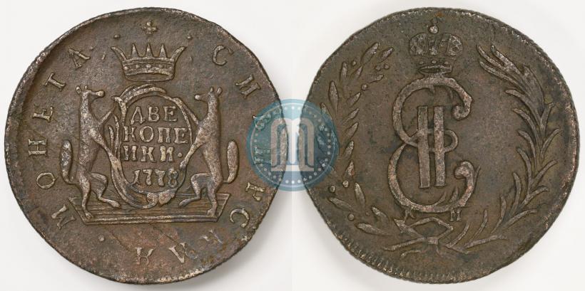 Фото 2 копейки 1778 года КМ 