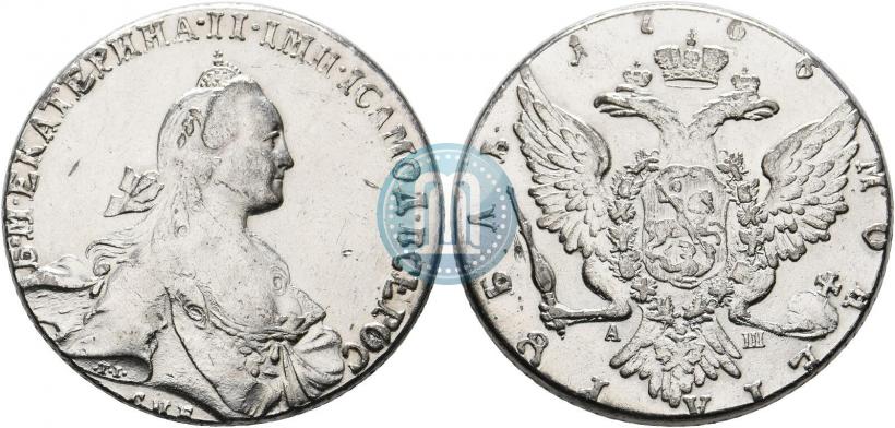 Фото 1 рубль 1766 года СПБ-АШ 